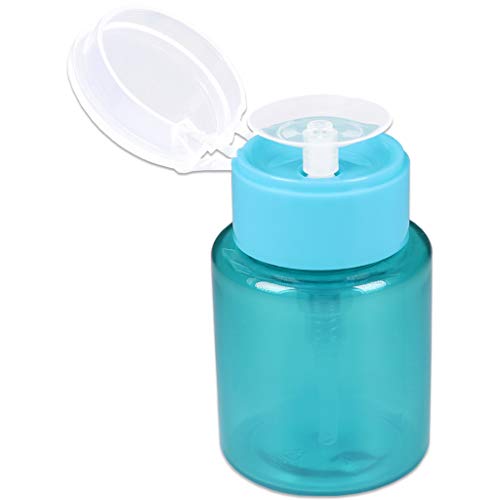 PANA Professional No Wording Labeled Push Down Liquid Pumping Bottle Dispenser (3.3 oz, TEAL)