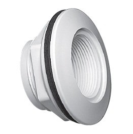 CMP Return Wall Fitting Assembly with Nut and Gasket 1 1/2 FPT Thru - White # 25550-000-000