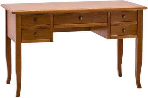 Vicentini arreda SCRIVANIA SCRITTOIO IN LEGNO ARTE POVERA 5 CASSETTI