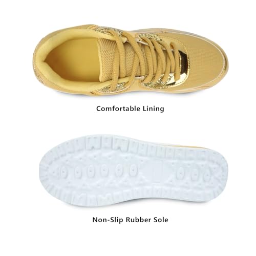 Platform Sneakers for Women Walking Shoes Comfortable All Day Standing Wedge Rocker Bottom 2 inch Thick Air Cushion4