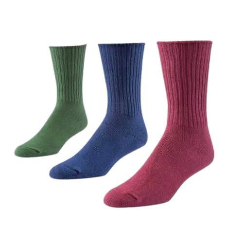 Maggie's Organics Natural Cotton Tri-pack Cushion Crew Socks
