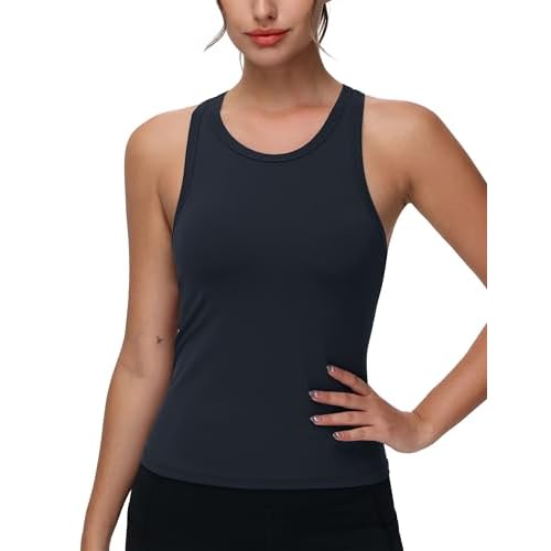 THE GYM PEOPLE Women's Racerback Workout Tank Tops Slim Fit Soft Sleeveless Yoga Shirts