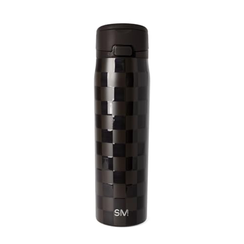 Image of Simple Modern Water Bottle with Straw & Handle | 24oz | Checkered