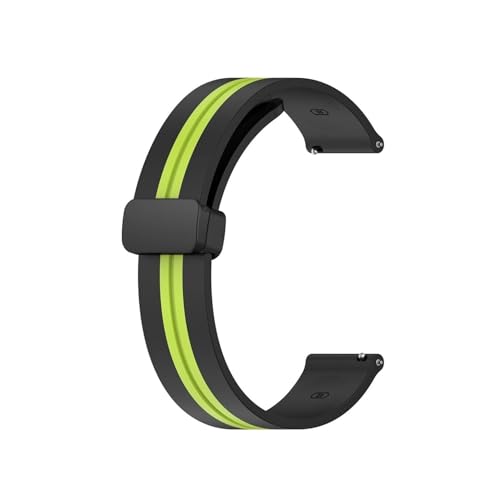�V���J�Q���܂肽���݃o�b�N���o���h�ɓK������Garmin Forerunner 255 55 245 645/Vivoactive 4/Venu 2 Plus(Black Green,22mm)