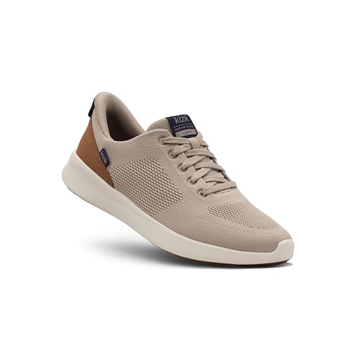 Kizik Lima 2 Slip On Shoes for Men: Comfortable All-Day for Walking Gym or Casual Wear Wide Toe Box Available Slip in & Stand Out Hands Free - Lite Taupe M11