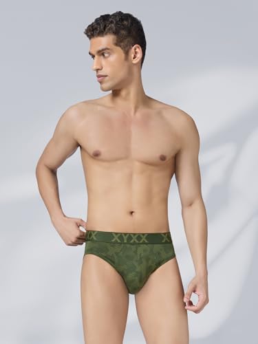 Image of XYXX Metrix Cotton Modal Brief for Men | Snug Fit with Anti-roll no-Marks Waistband | Printed Underwear for Men Combo