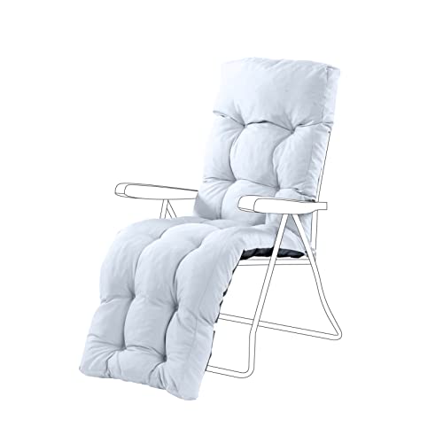 Gardenista Sun Lounger Cushion Pad | Water Resistant and Breathable Easy Clean Fabric for Outdoors | Modern & Elegance Gardens or Balconies | Soft and Comfy | 160 x 50 x 7 cm (Grey)