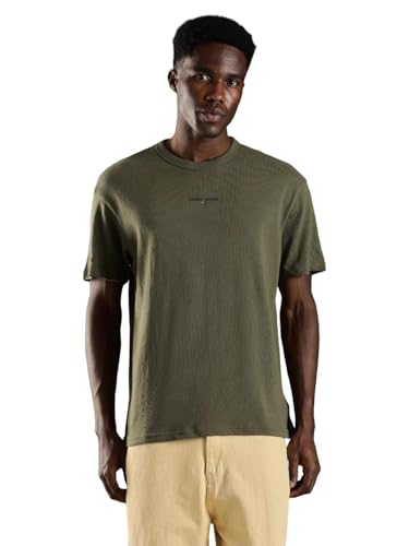 Image of Solid Relaxed Fit Cotton T-Shirt