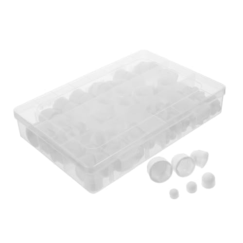 LIFKICH 160個六角螺母カバー 白色ゴム製 ボルトキャップ ネジ保護 螺旋保護用 六角形フィット 車用および家具 工業用広い用途向け
