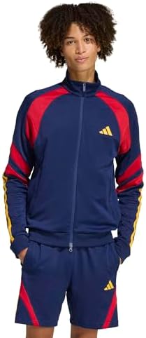 adidas Men's House of Tiro Nations Pack Track Top, Dark Blue/Team Power Red/Crew Yellow, Large
