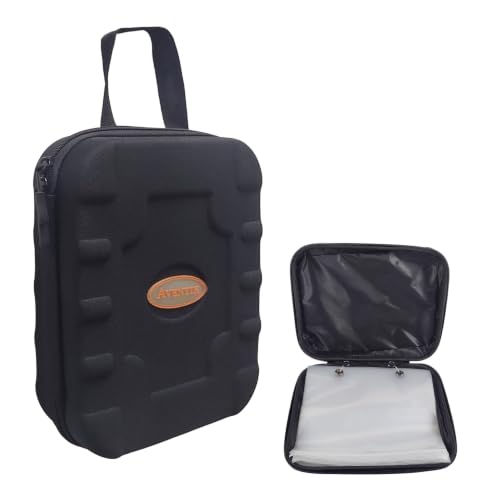 Aventik Fishing Tackle Binder Estuche rígido de EVA para almacenamiento y organización de cebos y aparejos de pesca resistente al agua (negro) miniatura 1