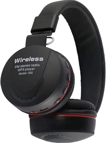 Image of Headphone 771 A - Wireless Bluetooth Over-Ear Headphones with FM, SD Card Slot, Stereo Sound for Music, Gaming, Calls, Built-in Mic, Lightweight, Comfortable (Headphone-K)