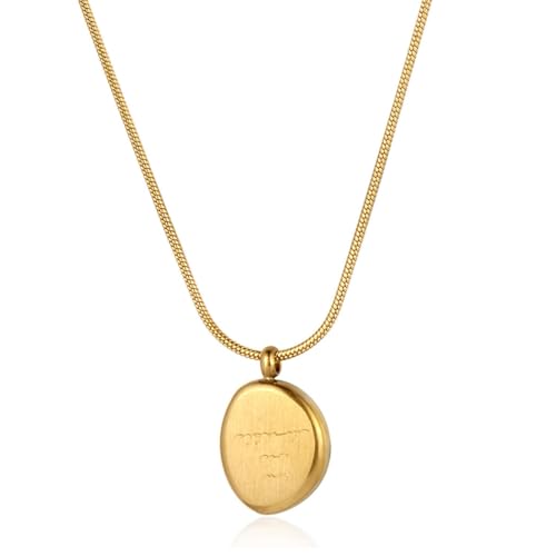 LOMISS COLAR FOLHEADO A OURO 18K PINGENTE OVAL