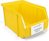 HMH 10x Stapelboxen Größe M Werkstatt Garage Keller Sichtlagerboxen 230x150x130mm Lagerboxen GELB Sichtlagerkästen Kleinteile Aufbewahrung
