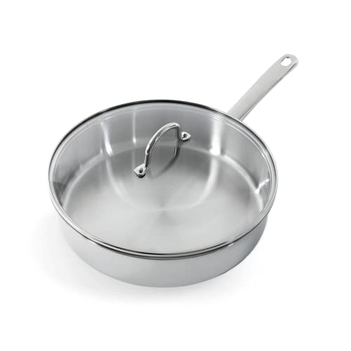 Sauteuse 28 cm inox anti-brûlure compatible induction et four
