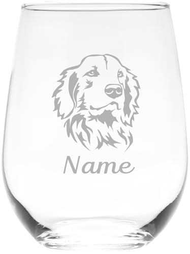 C M Golden Retriever Dog with Name 17 oz. Custom