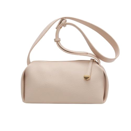 Lichee Pattern Dumpling Bag Adjustable Strap Shoulder Bag for Women (White)