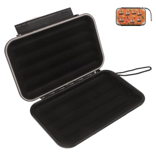 Caja humidificadora para 5 cigarros YARNOW en color naranja con esponja interior