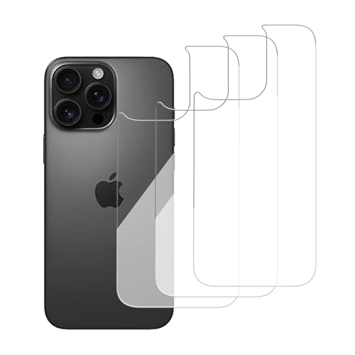 iCsapr 3 Pack Glass Back Screen Protector Compatible for iPhone 16 pro max 6.9-Inch [9H Hardness]-HD Back Tempered Glass Scratch Resistant Easy Installrear glass protector