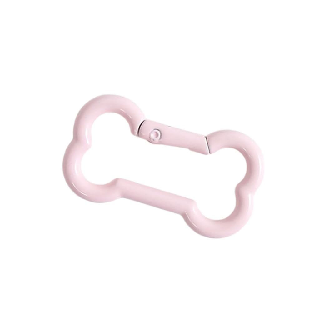 Elnwnnkc Vibrant Bone Keychain Spring Clasp for Pet Lovers Crafting Alloy Jewelry