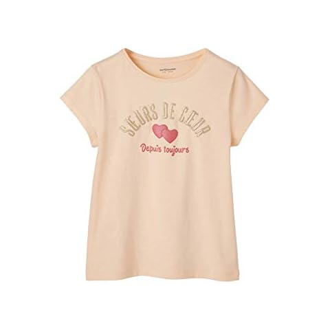 Camiseta Vertbaudet Rigolo para niña con mensaje Rose Poudré Soeurs de Coeur Cover