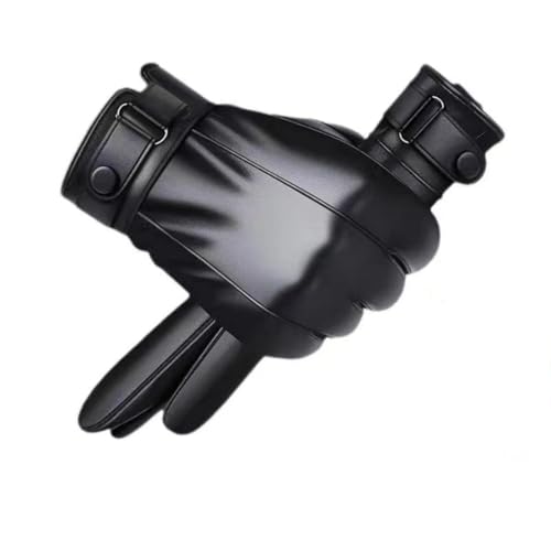 Leather Gloves For Men,Winter Warm Touch Screen Motor Gloves,Soft Cashmere Lining-Christmas, Valentine's Day present