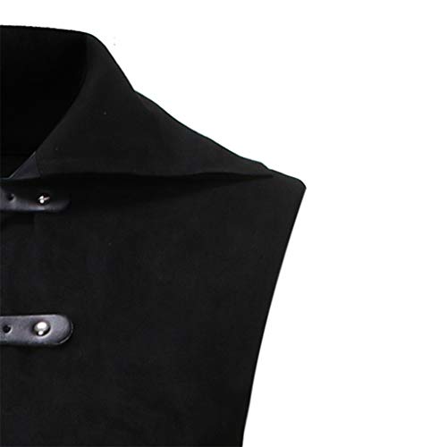 Kingspinner Mens Gothic Steampunk Vest Vintage Tailcoat Jacket Waistcoat Sleeveless Tailcoat Victorian Frock Long Trench Coats #TOP5