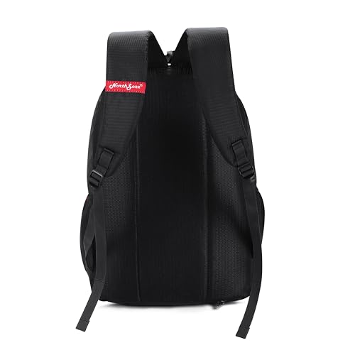 Image of NORTH ZONE Wolf Print School Backpack for Boys & Girls | Water Resistant College Bag for Men & Women | Laptop Backpack with Multiple Compartments | Travel Backpack for Students | Casual Daypack
