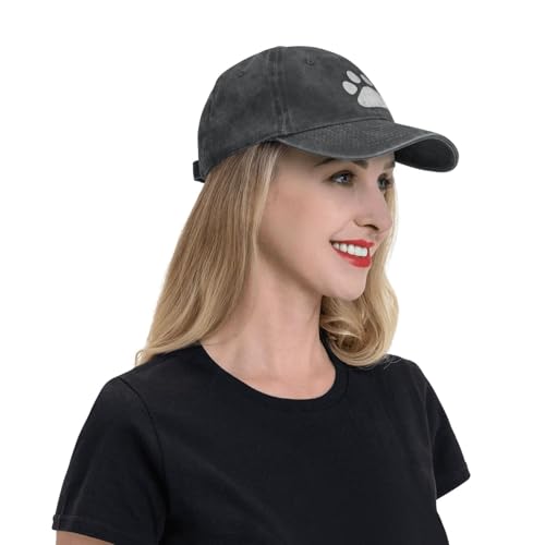 Gorra cowboy unisex con estampado de patas negra miniatura 6