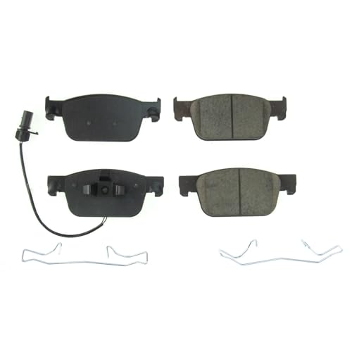 Image of PowerStop Front Brake Pads for Audi A4 2017-20 |A4 Quattro 2021-25 |A5 Sportback 2021-25 - Z17 Ceramic Brake Pads with Installation Hardware, 17-1953