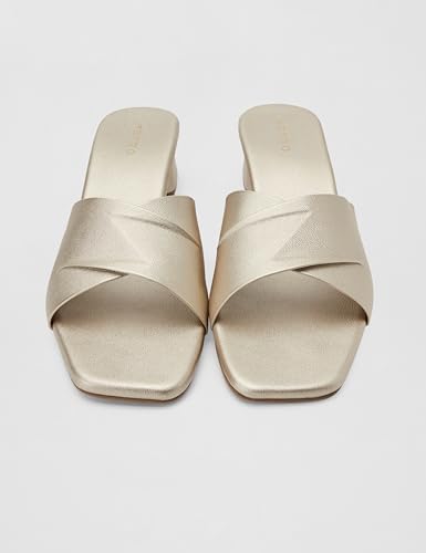Image of Metro Women's Faux Leather Formal Block Heel Fashion Sandals