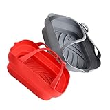 COLLBATH Silikon Backform Faltbar 2 Stück Wiederverwendbar Hitzebeständig Antihaft Für Luftfritteuse Und Backofen