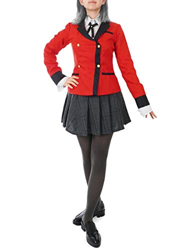 Anime Cosplay Costume for Momobami Kirari Clothes Sets Girls School Uniform Skirt Students Red S-L (M)