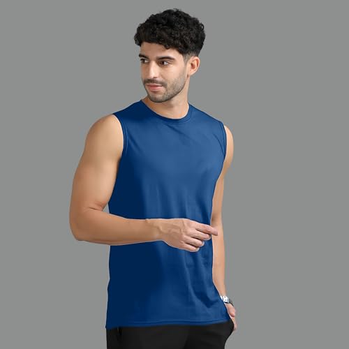 Image of Men's Tank Tops Sleeveless T-Shirt for Men's Gym Wear Vest Solid Stylish Round Neck Running Sando for Sports Workout Fitness & Casual Or Beach Wear (Pack of 1)