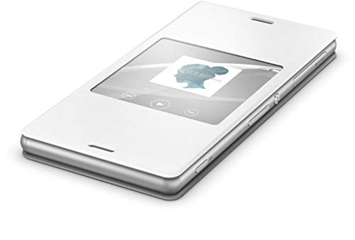 Sony SCR24   Funda para móvil Sony Xperia Z3 (con función ventana), blanco