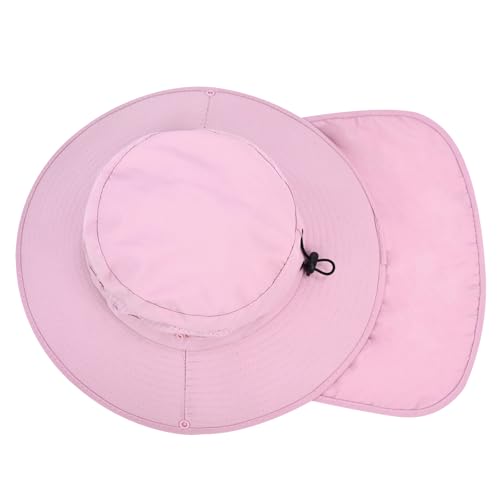 Image of Sun Hats for Men Women, UPF50+ Protection Safari Hat,Wide Brim Fishing Hat with Neck Flap,Bucket Hats for Beach Hiking