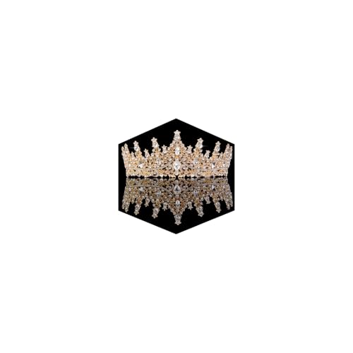 Gold Crown for Women Crystal Princess Tiaras Rhinestone Queen Headband Wedding Bridal Hair...