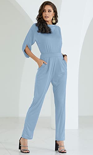 Image of KOH KOH Womens Short Sleeve Semi Formal Cocktail One Piece Jumpsuit Romper