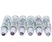 Fluorite Gemstone Roller Bottle,6 Pack 10ml Thick Clear Glass Roll-On Bottles,Refillable Roller Bottles For Essential Oils Natural Crystal Stones Roller Balls With Lids-Healing Crystal Chips Inside