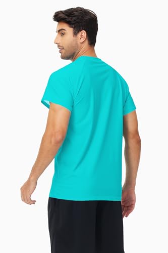Image of AOBUTE Mens Swim Shirts Short Sleeve UPF 50+ Sun Shirt Quick Dry Rash Guard Fishing Swimming Shirt