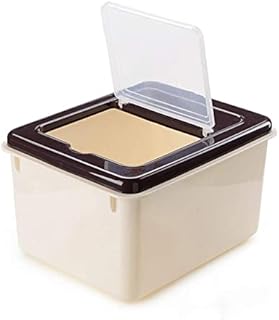Brussel 10kg Rice Storage Container Cereal Grain Dispenser Storage Box Kitchen Flour Barrel Bucket Rice Storage Bin Random