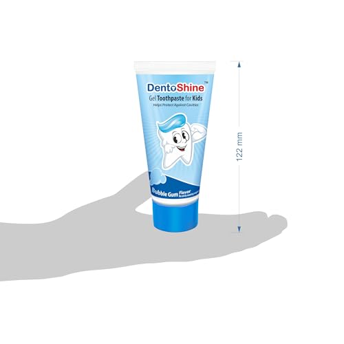 Image of DentoShine Gel Toothpaste for Kids | Pack of 3 (3, Bubblegum) | IDA Accepted