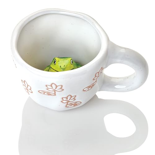 Taza Peeking at You con diseño de rana miniatura 1