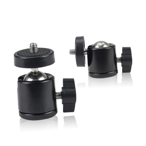 Yardenfun 2pcs Damping Head 360 Degree Tripod Adapter Ball Head Camera Platform Holes Camera Mount Panoramic Scale Damping Slide Platform SLR Camera Spherical Head Swivel Micro Ballhead