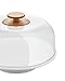 Alessi Mattina BG06 G - Design Porcelain Cake Stand with PMMA Lid and Bamboo Knob, Grey