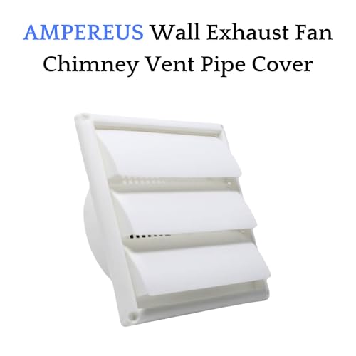 Image of AMPEREUS Wall Exhaust Fan Chimney Vent Pipe Cover And Mosquito Net Dust controller (White)