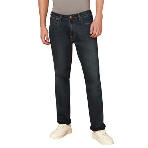 Wrangler Men's Blue Regular Fit High Rise Jeans