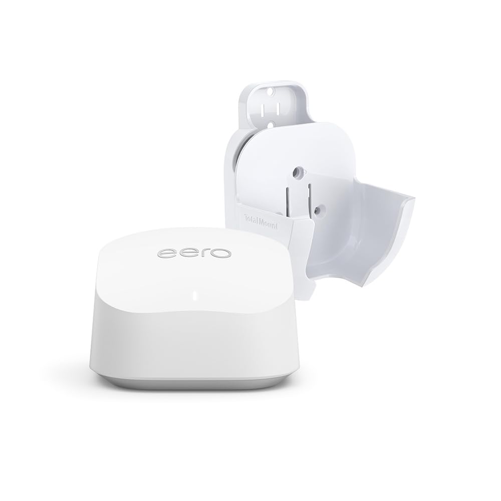 Amazon eero 6+ mesh Wi-Fi router (1-pack) with Made for Amazon Wall Mount