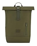 Johnny Urban Rucksack Damen & Herren Grün - Robin Medium - Rolltop Mit Laptopfach für Uni Business Fahrrad - 15L - Nachhaltig - Wasserabweisend