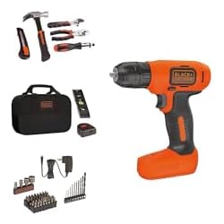 1 of BLACK+DECKER 8V MAX 57-Piece Cordless Drill and Household Tool Kit for Home with Tool Storage Bag (BDCD8PK)